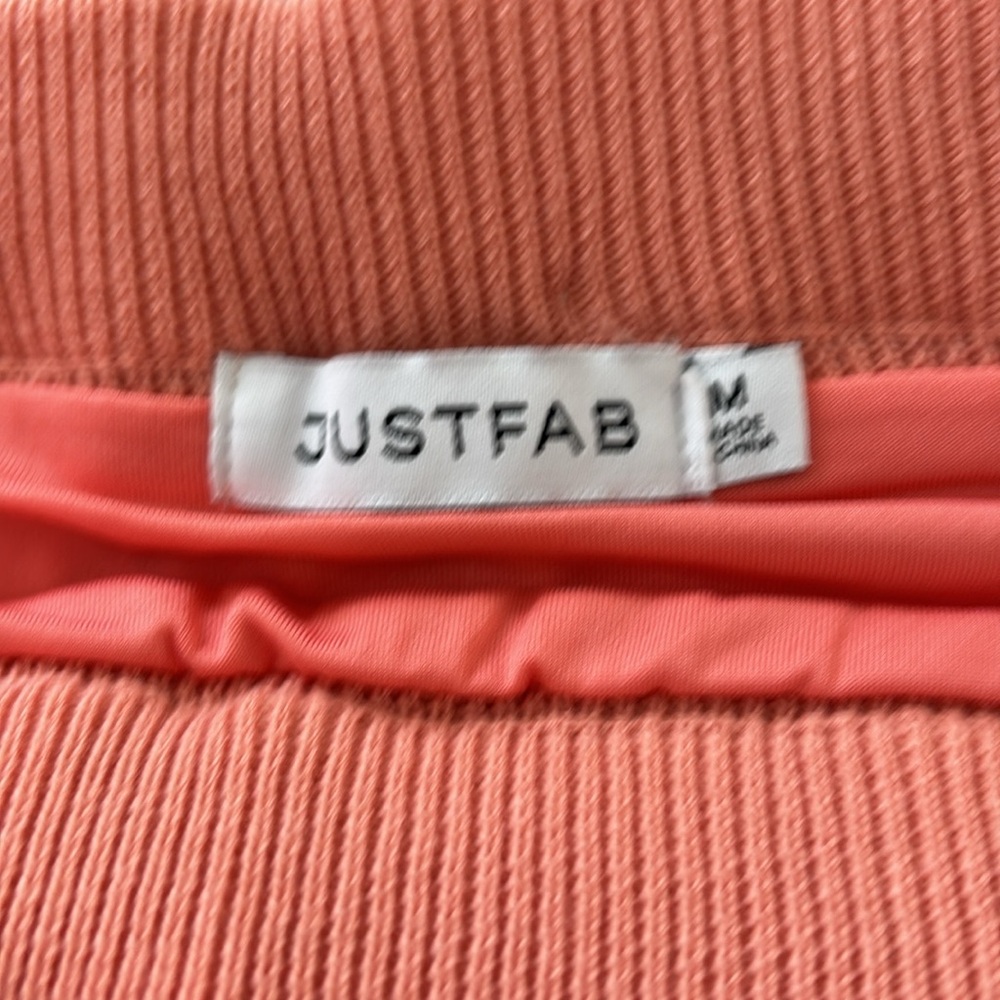 JustFab Lined Crochet Skirt Peach medium - Picture 9 of 11
